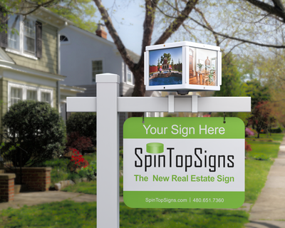 For Sale Sign - Square Rotating Topper for Real Estate Agents