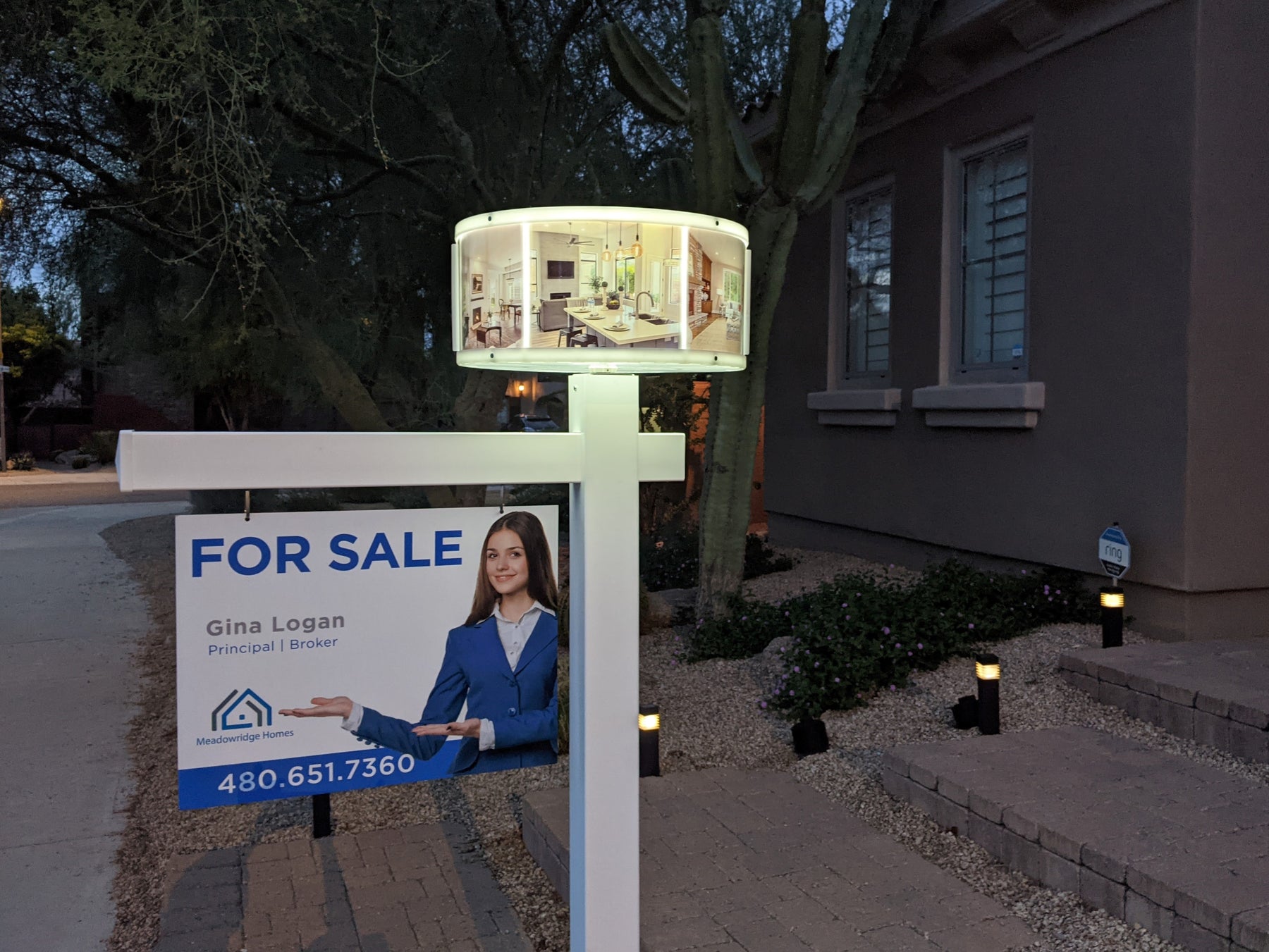 For Sale Sign with Sign Post & Rotating Topper for Real Estate Agents ...