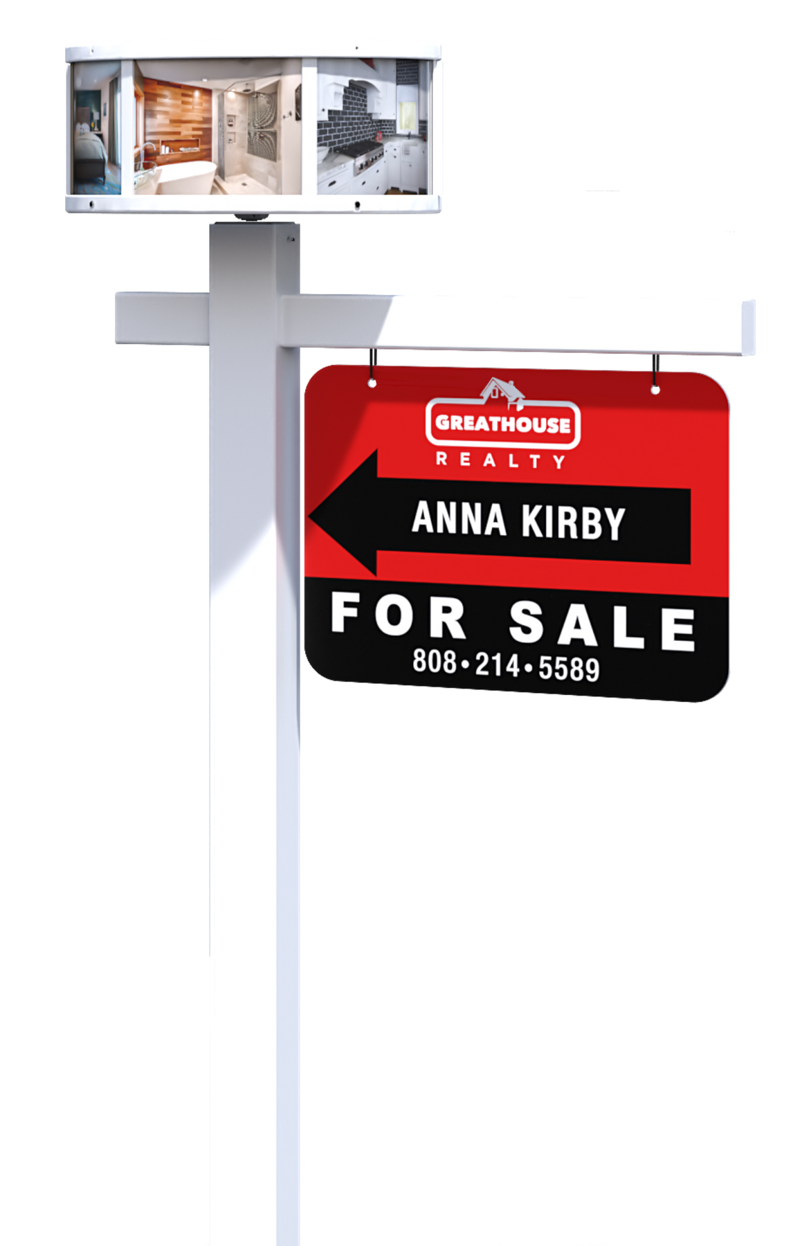 For Sale Sign with Sign Post & Rotating Topper for Real Estate Agents ...