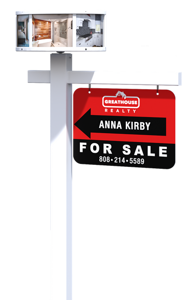 For Sale Sign with Sign Post & Rotating Topper for Real Estate Agents