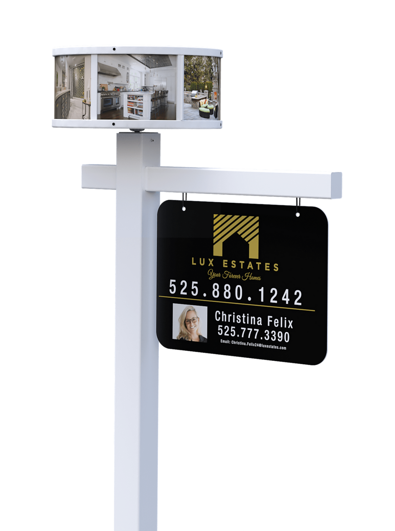 Visualizer. Sign Topper For Sale Sign with Sign Post & Rotating Topper for Real Estate Agents ...